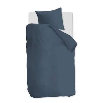 Leen Bakker At Home by Beddinghouse dekbedovertrek Easy - blauw - 140x200/220 cm - Leen Bakker aanbieding