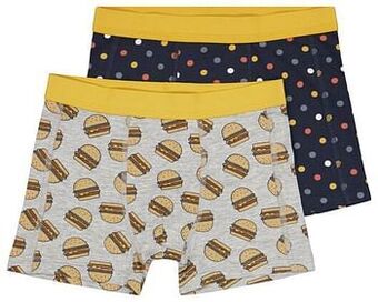 HEMA HEMA Kinderboxers Katoen Stretch - 2 Stuks Multi (multi) aanbieding