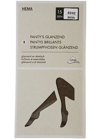 HEMA HEMA 2-pak Panty&aposs 15 Denier Bruin (bruin) aanbieding