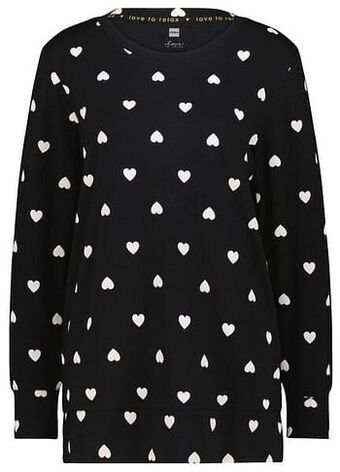 HEMA HEMA Dames Lounge Top Tundra Met Bamboe Zwart (zwart) aanbieding