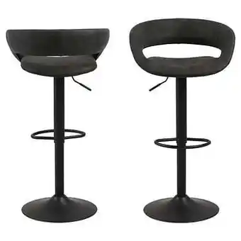 Leen Bakker Barkruk Faber - antracietkleur (2 stuks) - Leen Bakker aanbieding