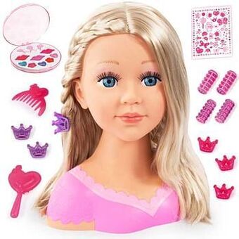 ToyChamp Charlene Super Model kaphoofd met make-up aanbieding