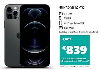 Base Apple iphone 12 pro aanbieding
