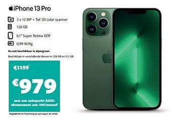 Base Apple iphone 13 pro aanbieding