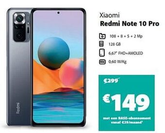Base Xiaomi redmi note 10 pro aanbieding