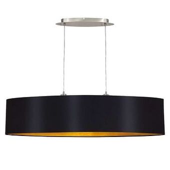 EGLO hanglamp Maserlo ovaal - zwart/goud - Leen Bakker