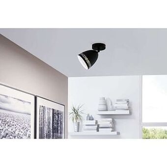 Leen Bakker EGLO wand-/plafondlamp Sabatella - zwart - Leen Bakker aanbieding