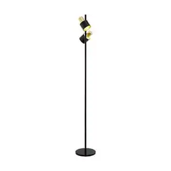 Leen Bakker EGLO vloerlamp Fiumara - zwart/goudkleurig - Leen Bakker aanbieding