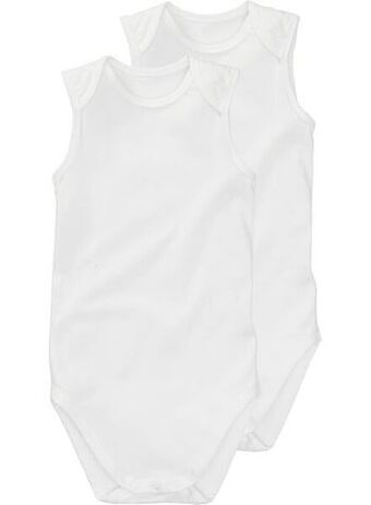 HEMA 2-pak Baby Romper Wit (wit)