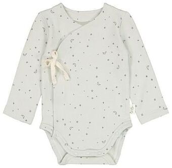 HEMA HEMA Newborn Overslagbody Met Bamboe Sweat Groen (groen) aanbieding