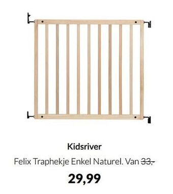 BabyPark Kidsriver felix traphekje enkel naturel aanbieding