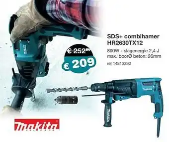 Makita sds+ combihamer hr2630tx12