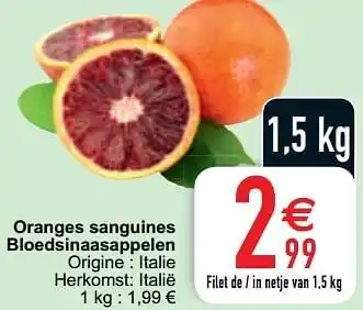Cora Oranges sanguines bloedsinaasappelen 1.5 kg aanbieding