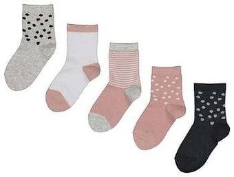 HEMA HEMA 5-pak Babysokken Roze (roze) aanbieding