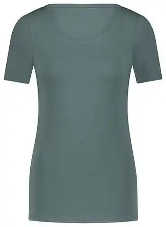 HEMA HEMA Dames Basis T-shirt Groen (groen) aanbieding