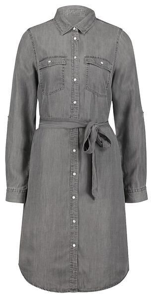 HEMA HEMA Dames Overhemdjurk Jody Lichtgrijs (lichtgrijs) aanbieding