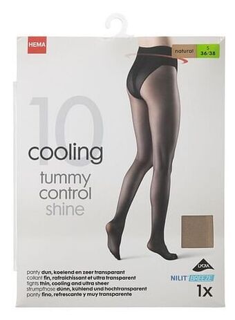HEMA HEMA Panty Glanzend Control & Cooling 10denier Naturel (naturel) aanbieding