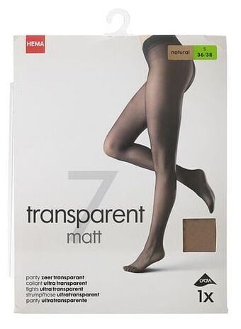 HEMA HEMA Panty Mat Transparant 7denier Naturel (naturel) aanbieding
