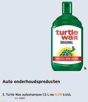 GAMMA Turtle wax autoshampoo aanbieding