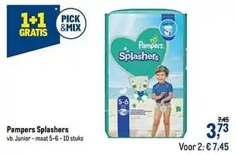 Makro Pampers splashers junior - maat 5-6 aanbieding