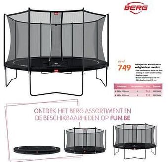 Trampoline favorit met veiligheidsnet comfort
