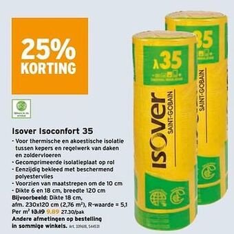GAMMA Isover isoconfort 35 aanbieding