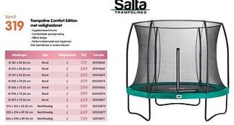 Fun Trampoline comfort edition met veiligheidsnet aanbieding