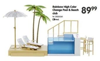 Rainbow high color change pool + beach club