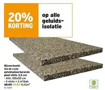 GAMMA Iso de luxe geluidsabsorberende plaat aanbieding