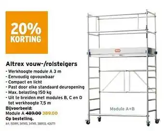 GAMMA Altrex vouw--rolsteigers aanbieding