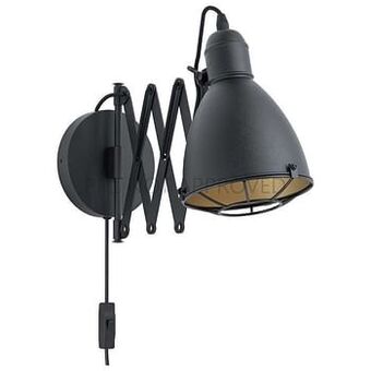 Leen Bakker EGLO wandlamp Treburley - zwart/goudkleur - Leen Bakker aanbieding