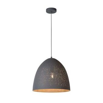 Leen Bakker Lucide hanglamp Eternal - grijs - Ø40 cm - Leen Bakker aanbieding