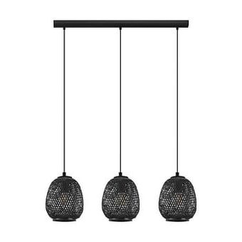 Leen Bakker EGLO hanglamp Dembleby 3-lichts - zwart - Leen Bakker aanbieding
