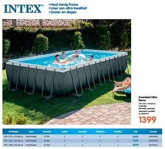 Fun Zwembad ultra frame aanbieding