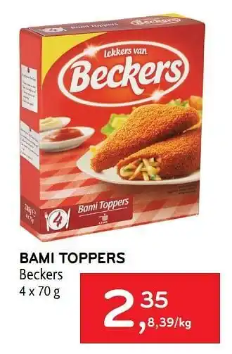Alvo Bami toppers beckers aanbieding