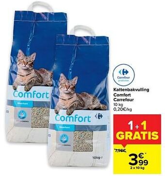 Carrefour Kattenbakvulling comfort carrefour aanbieding