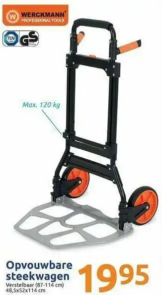 Opvouwbare steekwagen