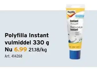 GAMMA Polyfilla instant vulmiddel aanbieding