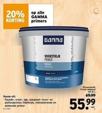 GAMMA Gamma primer dekkend wit aanbieding