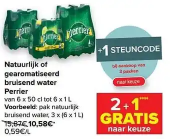 Carrefour Pak natuurlijk bruisend water aanbieding