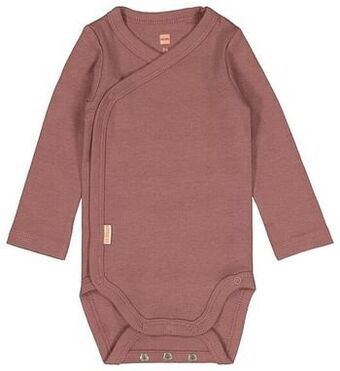 HEMA HEMA Meegroei Overslagbody Rib Met Bamboe Stretch Roze (roze) aanbieding