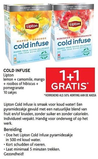 Alvo Cold infuse lipton 1+1 gratis aanbieding