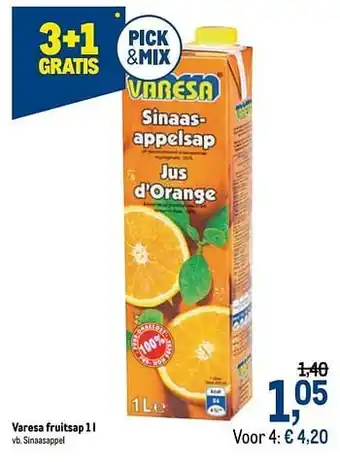 Varesa fruitsap sinaasappel
