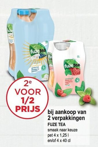 Alvo Bij aankoop van 2 verpakkingen fuze tea 2e voor 1-2 prijs aanbieding