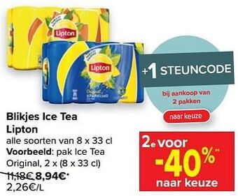 Carrefour Pak ice tea original aanbieding