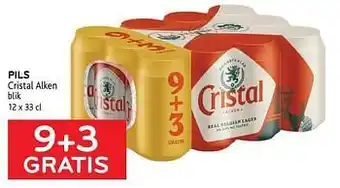 Alvo Pils cristal alken blik 9+3 gratis aanbieding