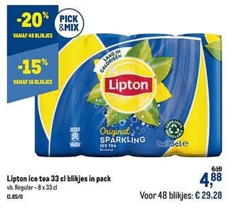 Makro Lipton ice tea regular aanbieding
