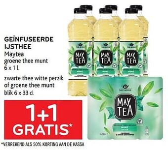 Geïnfuseerde ijsthee maytea 1+1 gratis