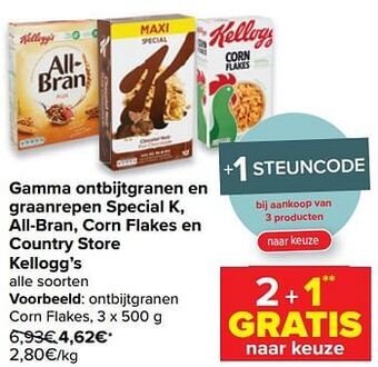 Carrefour Ontbijtgranen corn flakes aanbieding