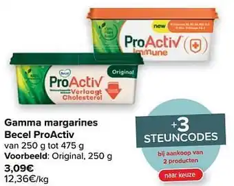 Carrefour Gamma margarines becel proactiv original aanbieding
